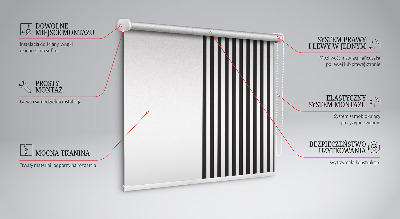 Rolgordijn verduisterend Zwart-witte strepen