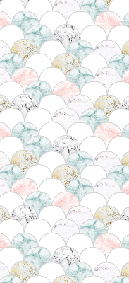 Rolgordijn voor het raam Kleurrijke schubben