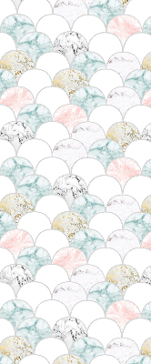 Rolgordijn voor het raam Kleurrijke schubben