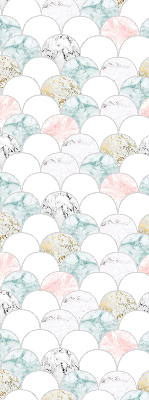 Rolgordijn voor het raam Kleurrijke schubben