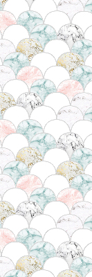 Rolgordijn voor het raam Kleurrijke schubben