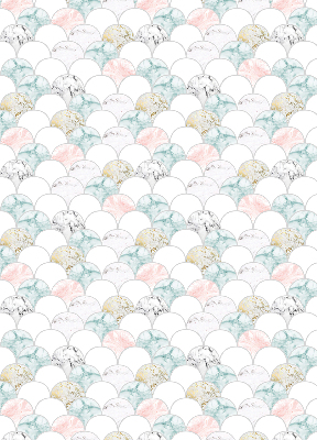 Rolgordijn voor het raam Kleurrijke schubben