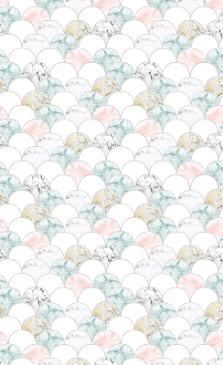 Rolgordijn voor het raam Kleurrijke schubben