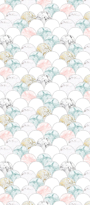 Rolgordijn voor het raam Kleurrijke schubben