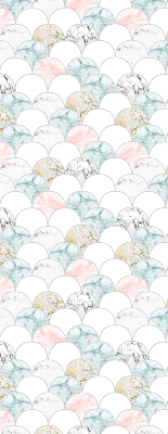 Rolgordijn voor het raam Kleurrijke schubben