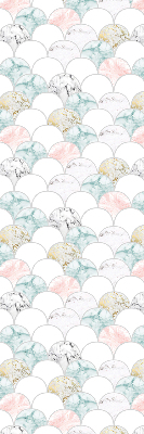 Rolgordijn voor het raam Kleurrijke schubben