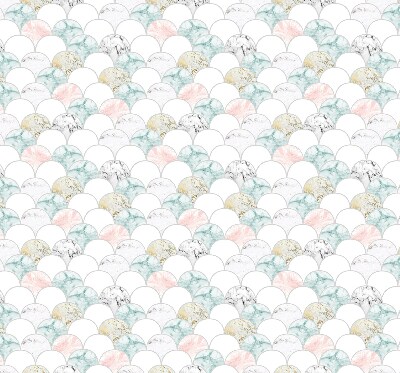 Rolgordijn voor het raam Kleurrijke schubben