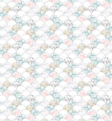 Rolgordijn voor het raam Kleurrijke schubben