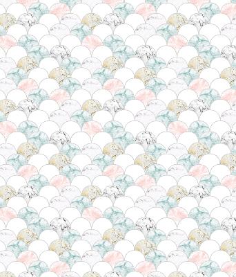 Rolgordijn voor het raam Kleurrijke schubben