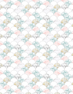 Rolgordijn voor het raam Kleurrijke schubben