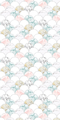 Rolgordijn voor het raam Kleurrijke schubben