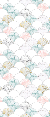 Rolgordijn voor het raam Kleurrijke schubben