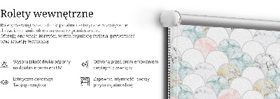 Rolgordijn voor het raam Kleurrijke schubben