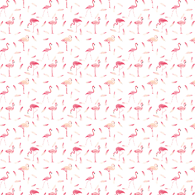 Rolgordijn voor het raam Flamingo's en hun veren