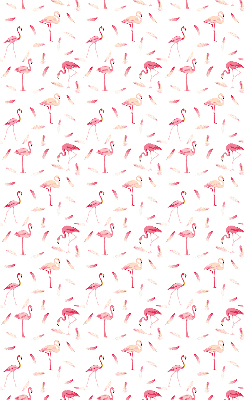 Rolgordijn voor het raam Flamingo's en hun veren