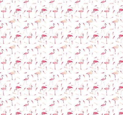 Rolgordijn voor het raam Flamingo's en hun veren