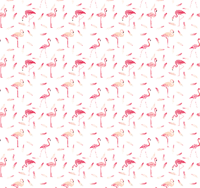 Rolgordijn voor het raam Flamingo's en hun veren