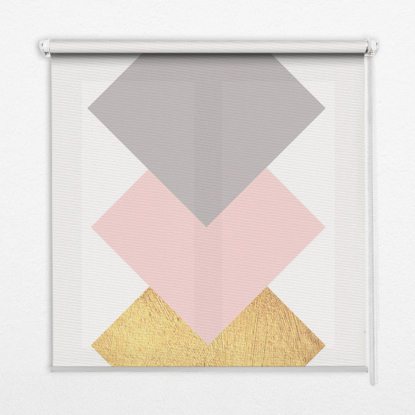 Rolgordijn voor het raam Overlappende vierkanten