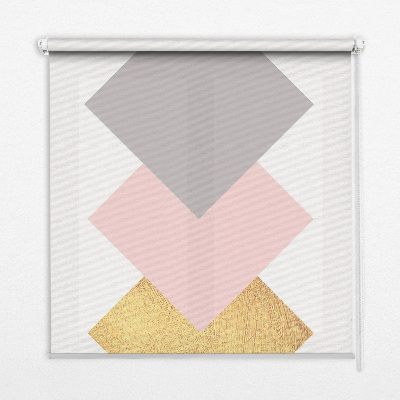 Rolgordijn voor het raam Overlappende vierkanten