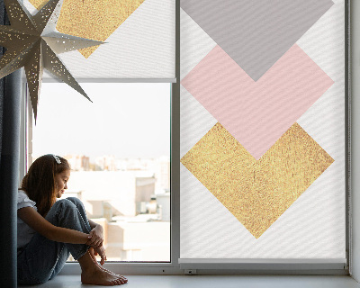 Rolgordijn voor het raam Overlappende vierkanten