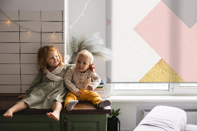 Rolgordijn voor het raam Overlappende vierkanten