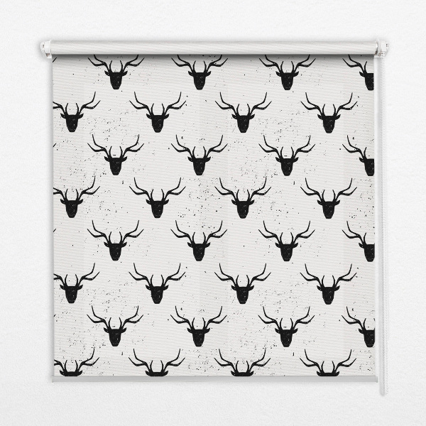 Rolgordijn verduisterend Zwarte hertenkoppen