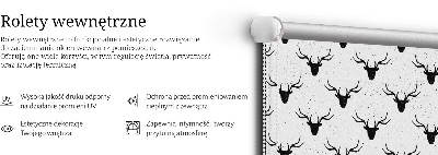 Rolgordijn verduisterend Zwarte hertenkoppen