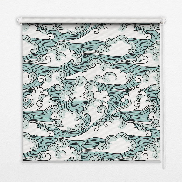 Rolgordijn voor het raam Wolken en wind