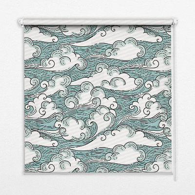 Rolgordijn voor het raam Wolken en wind
