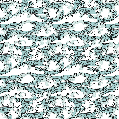 Rolgordijn voor het raam Wolken en wind