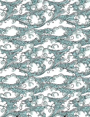 Rolgordijn voor het raam Wolken en wind