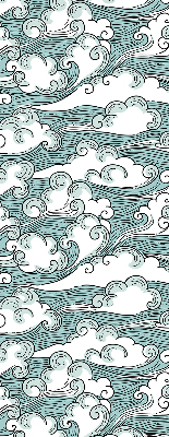 Rolgordijn voor het raam Wolken en wind