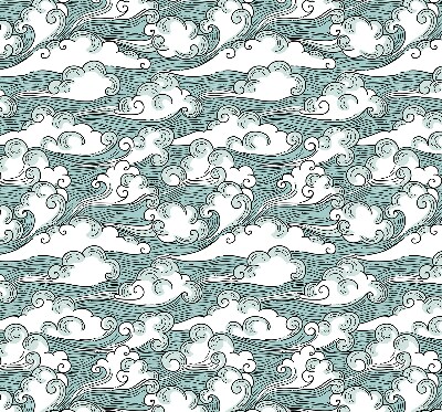 Rolgordijn voor het raam Wolken en wind