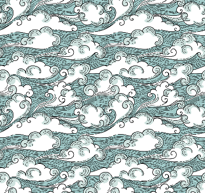 Rolgordijn voor het raam Wolken en wind