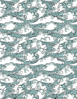 Rolgordijn voor het raam Wolken en wind