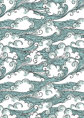 Rolgordijn voor het raam Wolken en wind