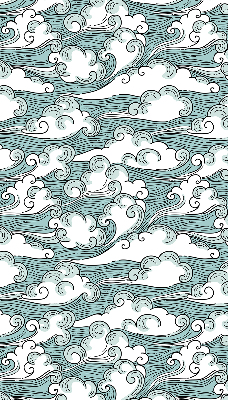 Rolgordijn voor het raam Wolken en wind