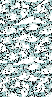 Rolgordijn voor het raam Wolken en wind