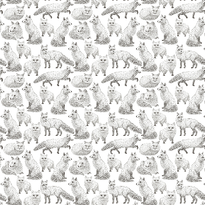 Rolgordijn voor het raam Grijze vossen