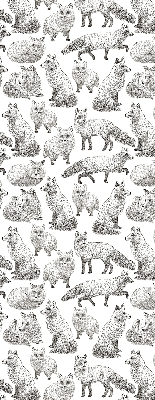 Rolgordijn voor het raam Grijze vossen