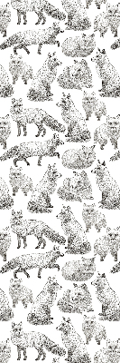 Rolgordijn voor het raam Grijze vossen