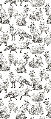 Rolgordijn voor het raam Grijze vossen