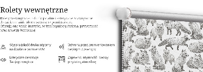 Rolgordijn voor het raam Grijze vossen