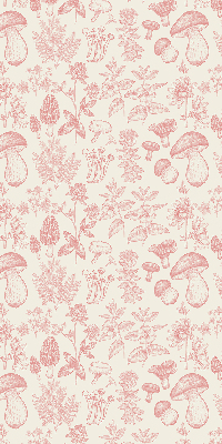 Rolgordijn voor het raam Getekende paddenstoelen