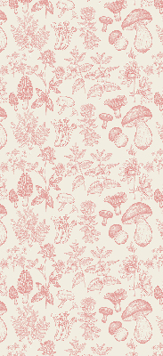 Rolgordijn voor het raam Getekende paddenstoelen