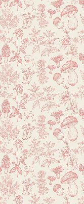 Rolgordijn voor het raam Getekende paddenstoelen