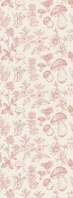 Rolgordijn voor het raam Getekende paddenstoelen