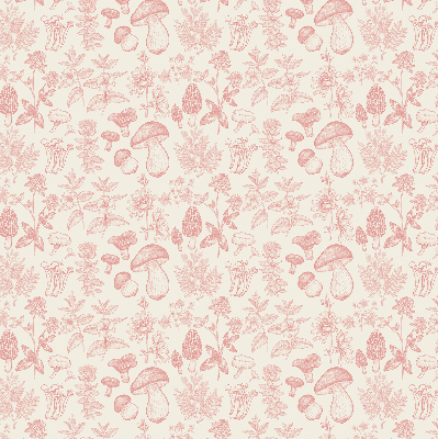 Rolgordijn voor het raam Getekende paddenstoelen