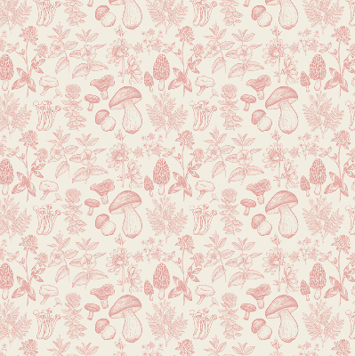 Rolgordijn voor het raam Getekende paddenstoelen