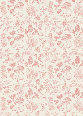 Rolgordijn voor het raam Getekende paddenstoelen